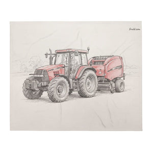 Furrow & Fields Case IH Maxxum MXM130 Pencil Sketch | Throw Blanket Quality Farmers Merch