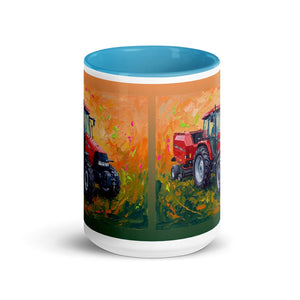 Furrow & Fields Case IH Maxxum MXM130 Splash Art | 15 oz Mug with Color Inside Quality Farmers Merch