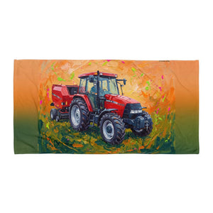 Furrow & Fields Case IH Maxxum MXM130 Splash Art | Beach Towel Quality Farmers Merch