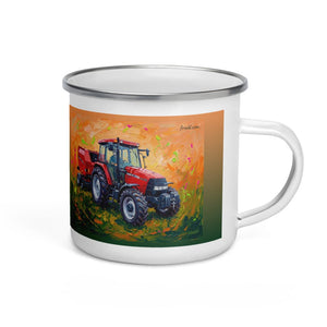 Furrow & Fields Case IH Maxxum MXM130 Splash Art | Enamel Mug Quality Farmers Merch