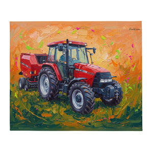 Furrow & Fields Case IH Maxxum MXM130 Splash Art | Throw Blanket Quality Farmers Merch