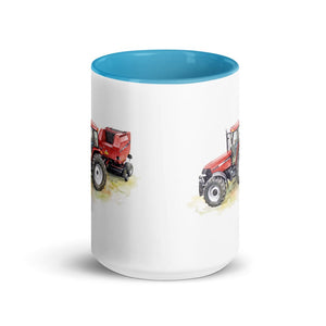 Furrow & Fields Case IH Maxxum MXM130 Watercolor | 15 oz Mug with Color Inside Quality Farmers Merch