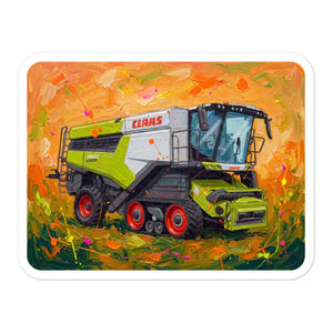 Furrow & Fields CLAAS Lexion 8600 TerraTrac Splash Art | Bubble-free stickers Quality Farmers Merch