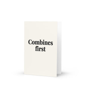 Furrow & Fields Combines First | Greeting Card Quality Farmers Merch