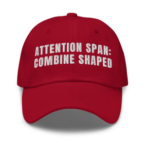 Furrow & Fields Cranberry Attention Span: Combine Shaped | Classic Dad Hat Quality Farmers Merch