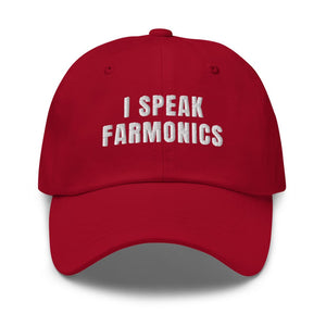 Furrow & Fields Cranberry I Speak Farmonics | Classic Dad Hat Quality Farmers Merch