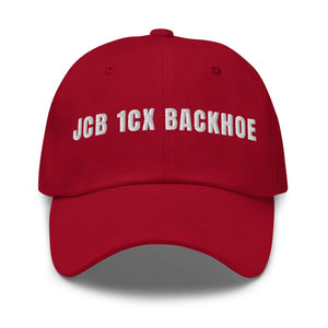 Furrow & Fields Cranberry JCB 1CX Backhoe | Classic Dad Hat Quality Farmers Merch