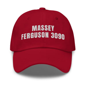 Furrow & Fields Cranberry Massey Ferguson 3090 | Classic Dad Hat Quality Farmers Merch