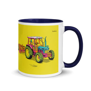 Furrow & Fields Dark Blue / 11 oz Ford 7810 Generation III Pop Art | Mug with Color Inside Quality Farmers Merch