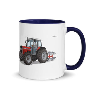 Furrow & Fields Dark Blue / 11 oz Massey Ferguson 375 | Mug with Color Inside Quality Farmers Merch