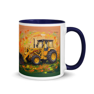 Furrow & Fields Dark Blue / 11 oz Massey Ferguson 50E Splash Art | Mug with Color Inside Quality Farmers Merch
