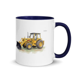 Furrow & Fields Dark Blue / 11 oz Massey Ferguson 50E Watercolor | Mug with Color Inside Quality Farmers Merch