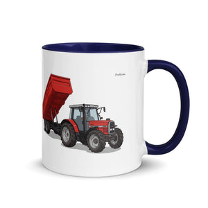 Furrow & Fields Dark Blue / 11 oz Massey Ferguson 6180 | Mug with Color Inside Quality Farmers Merch