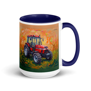 Furrow & Fields Dark Blue Case IH 4240 XL Pro Splash Art | 15 oz Mug with Color Inside Quality Farmers Merch