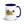 Furrow & Fields Dark Blue JCB 3CX Sitemaster SRS Watercolor | 15 oz Mug with Color Inside Quality Farmers Merch