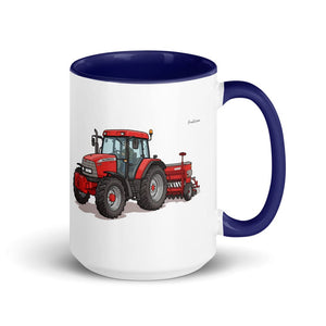 Furrow & Fields Dark Blue McCormick MC115 Illustration | 15 oz Mug with Color Inside Quality Farmers Merch