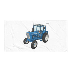 Furrow & Fields Ford 4600 Cartoon (Side) | Beach Towel Quality Farmers Merch