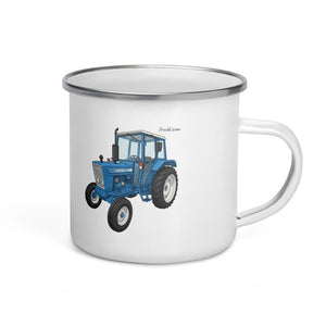 Furrow & Fields Ford 4600 Cartoon (Side) | Enamel Mug Quality Farmers Merch