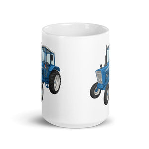 Furrow & Fields Ford 4600 Cartoon (Side) | White Glossy Mug Quality Farmers Merch