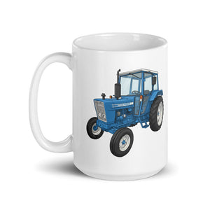 Furrow & Fields Ford 4600 Cartoon (Side) | White Glossy Mug Quality Farmers Merch