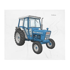 Furrow & Fields Ford 4600 Cartoon | Throw Blanket Quality Farmers Merch
