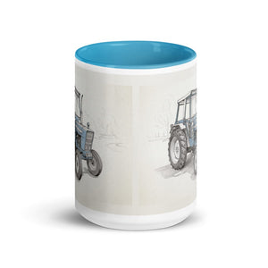 Furrow & Fields Ford 4600 Pencil Sketch | 15 oz Mug with Color Inside Quality Farmers Merch