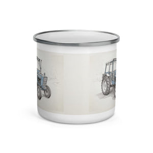 Furrow & Fields Ford 4600 Pencil Sketch | Enamel Mug Quality Farmers Merch