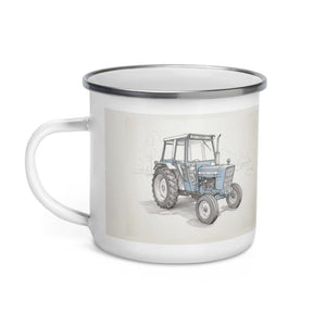 Furrow & Fields Ford 4600 Pencil Sketch | Enamel Mug Quality Farmers Merch