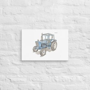 Furrow & Fields Ford 4600 Pencil Sketch (Side) | Canvas Quality Farmers Merch