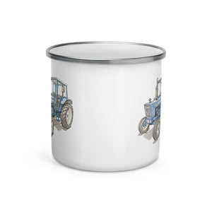 Furrow & Fields Ford 4600 Pencil Sketch (Side) | Enamel Mug Quality Farmers Merch