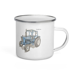 Furrow & Fields Ford 4600 Pencil Sketch (Side) | Enamel Mug Quality Farmers Merch