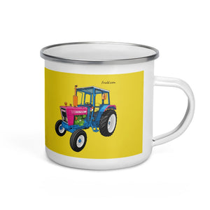 Furrow & Fields Ford 4600 Pop Art (Pink) | Enamel Mug Quality Farmers Merch