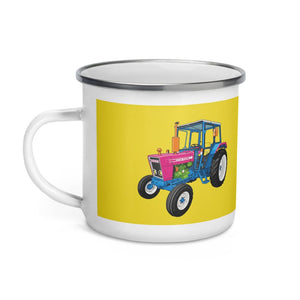 Furrow & Fields Ford 4600 Pop Art (Pink) | Enamel Mug Quality Farmers Merch
