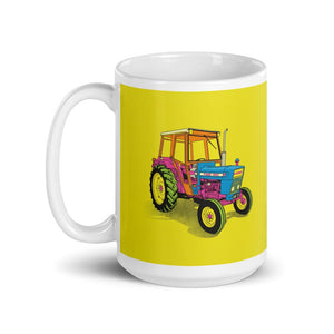 Furrow & Fields Ford 4600 Pop Art | White Glossy Mug Quality Farmers Merch