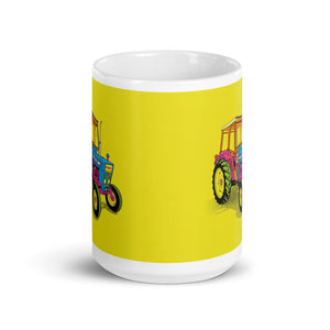 Furrow & Fields Ford 4600 Pop Art | White Glossy Mug Quality Farmers Merch
