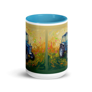 Furrow & Fields Ford 4600 Splash Art | 15 oz Mug with Color Inside Quality Farmers Merch