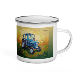 Furrow & Fields Ford 4600 Splash Art | Enamel Mug Quality Farmers Merch