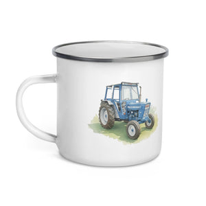 Furrow & Fields Ford 4600 Watercolor | Enamel Mug Quality Farmers Merch