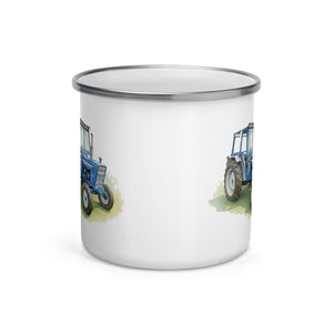 Furrow & Fields Ford 4600 Watercolor | Enamel Mug Quality Farmers Merch