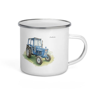 Furrow & Fields Ford 4600 Watercolor | Enamel Mug Quality Farmers Merch