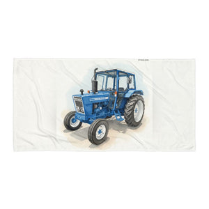 Furrow & Fields Ford 4600 Watercolor (Side) | Beach Towel Quality Farmers Merch