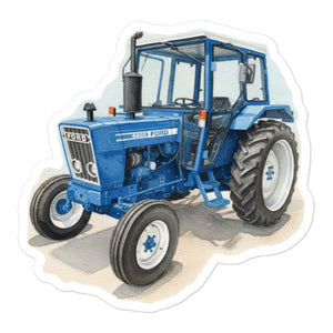Furrow & Fields Ford 4600 Watercolor (Side) | Bubble-free stickers Quality Farmers Merch