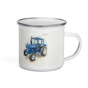 Furrow & Fields Ford 4600 Watercolor (Side) | Enamel Mug Quality Farmers Merch