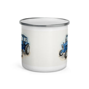 Furrow & Fields Ford 4600 Watercolor (Side) | Enamel Mug Quality Farmers Merch