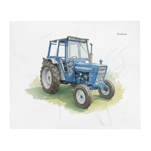Furrow & Fields Ford 4600 Watercolor | Throw Blanket Quality Farmers Merch