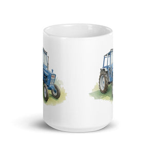 Furrow & Fields Ford 4600 Watercolor | White Glossy Mug Quality Farmers Merch