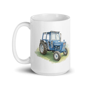 Furrow & Fields Ford 4600 Watercolor | White Glossy Mug Quality Farmers Merch
