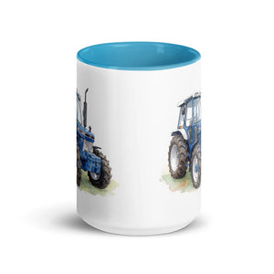 Furrow & Fields Ford 5610 Force II Watercolor | 15 oz Mug with Color Inside Quality Farmers Merch