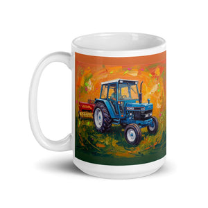 Furrow & Fields Ford 6640 SLE Splash Art | White Glossy Mug Quality Farmers Merch