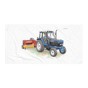 Furrow & Fields Ford 6640 SLE Watercolor | Beach Towel Quality Farmers Merch